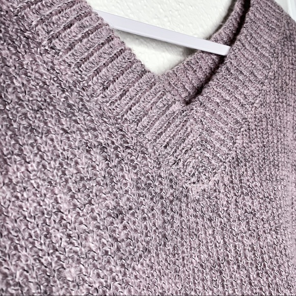 Lavender Sweater Knit Crop Top - Picture 3 of 4